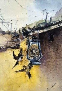 Sumbel Sajid, 8 x 12 inch,  Watercolor on Paper, Cityscape Painting, AC-SUSJ-006